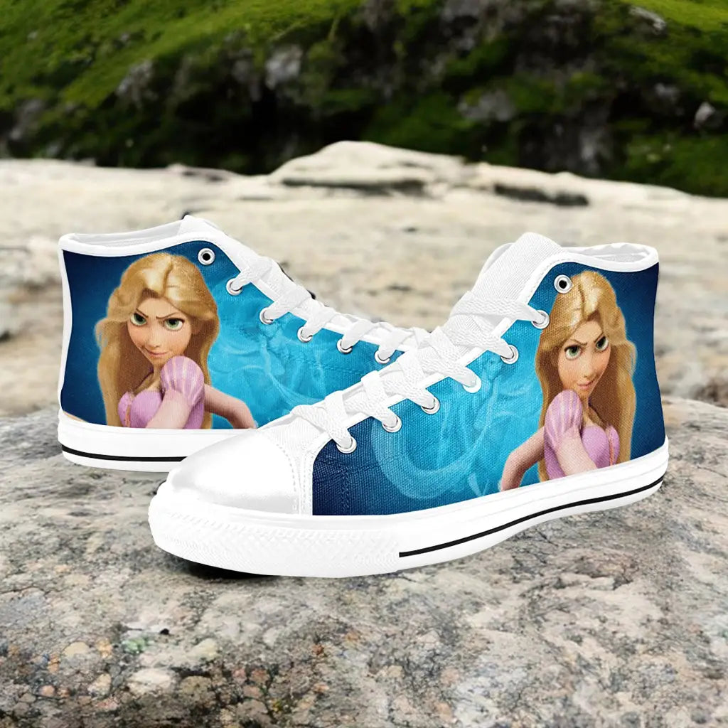 Tangled Princess Rapunzel Custom High Top Sneakers Shoes