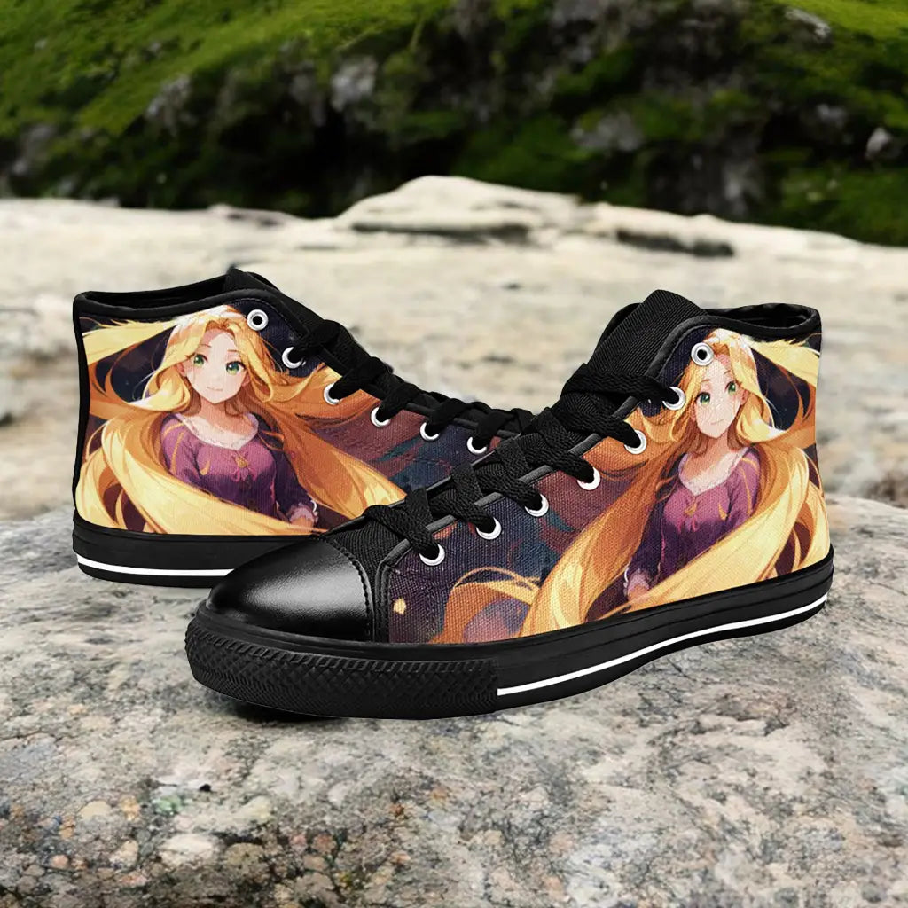 Tangled Princess Rapunzel Custom High Top Sneakers Shoes