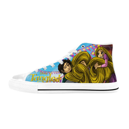 Tangled Princess Rapunzel Custom High Top Sneakers Shoes