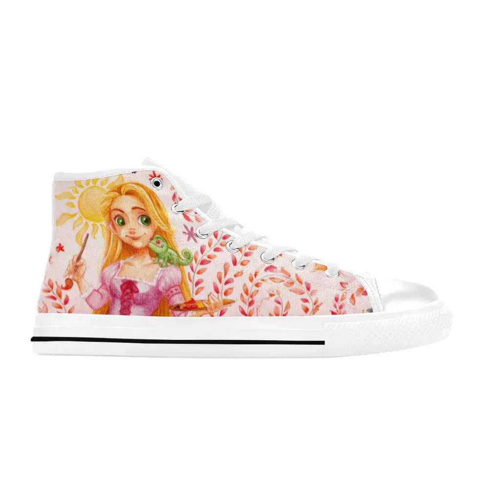 Tangled Princess Rapunzel Custom High Top Sneakers Shoes