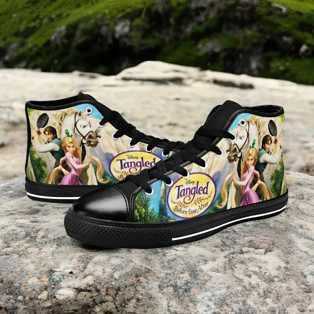 Tangled Princess Rapunzel Custom High Top Sneakers Shoes