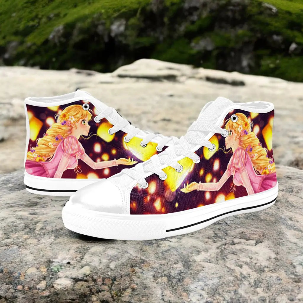 Tangled Princess Rapunzel Custom High Top Sneakers Shoes