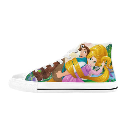 Tangled Princess Rapunzel Custom High Top Sneakers Shoes