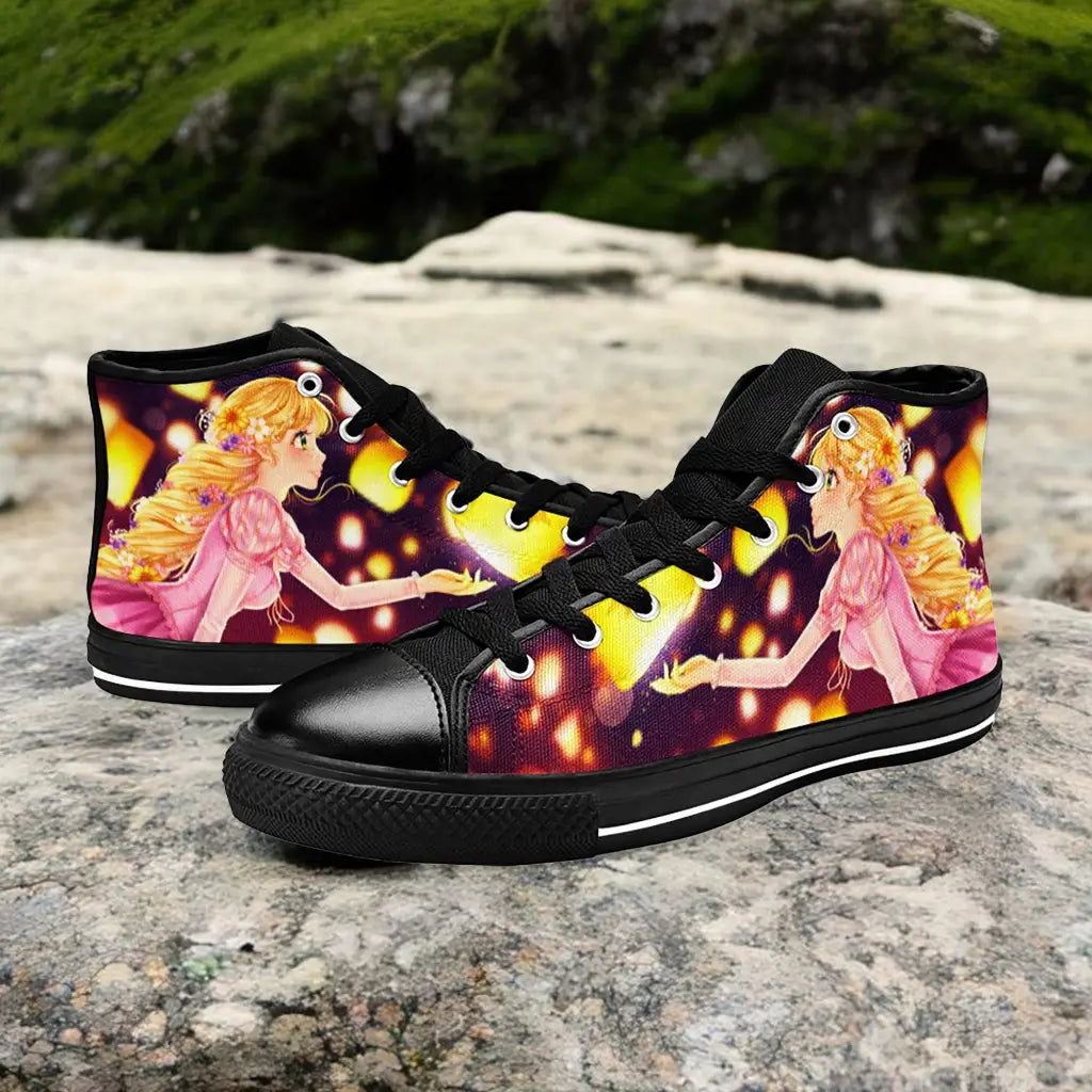 Tangled Princess Rapunzel Custom High Top Sneakers Shoes