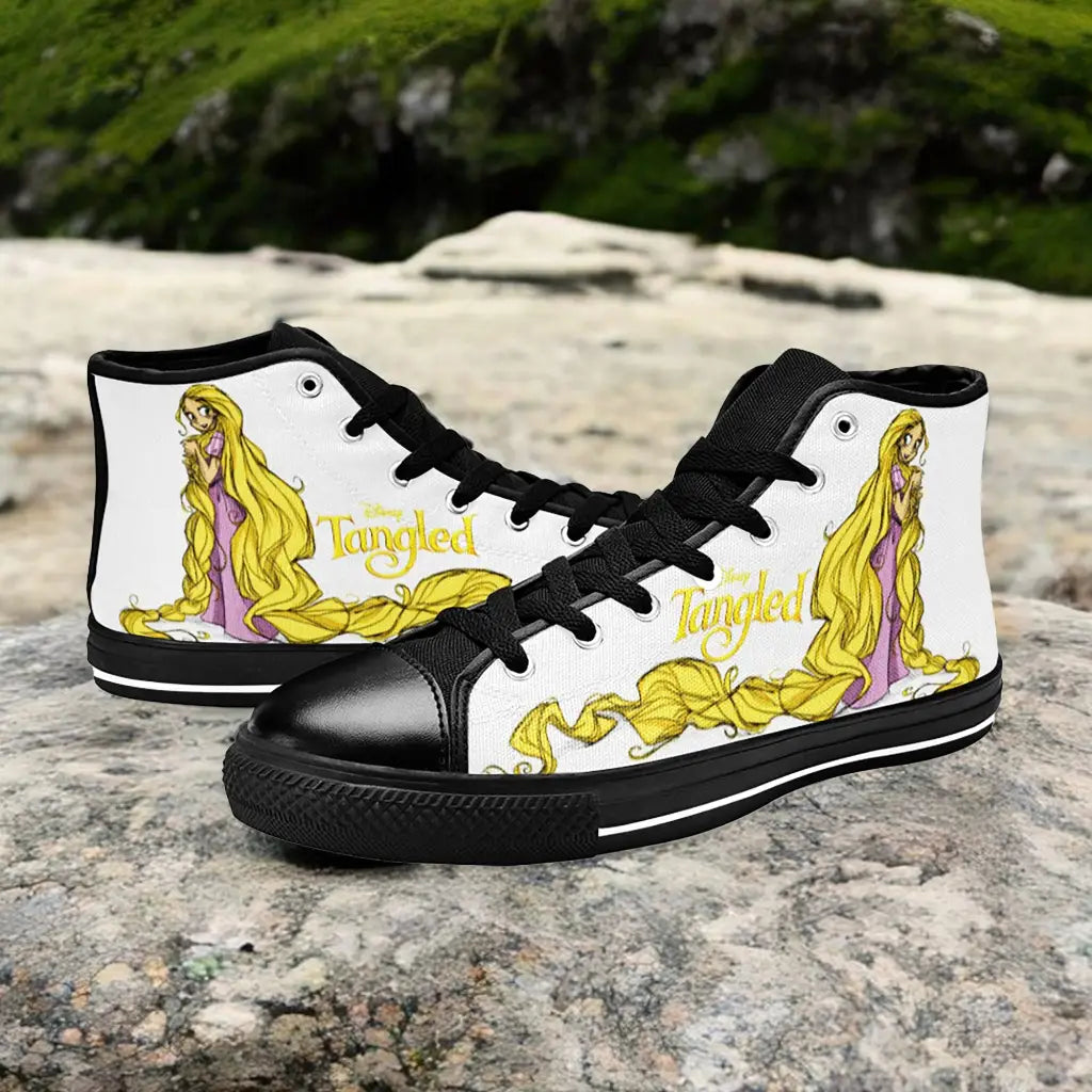 Tangled Princess Rapunzel Custom High Top Sneakers Shoes