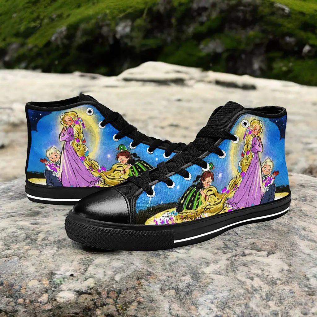 Tangled Princess Rapunzel Custom High Top Sneakers Shoes