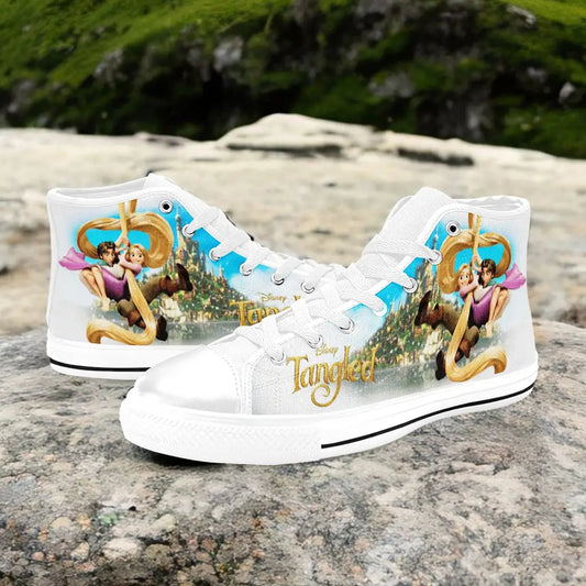 Tangled Princess Rapunzel Custom High Top Sneakers Shoes