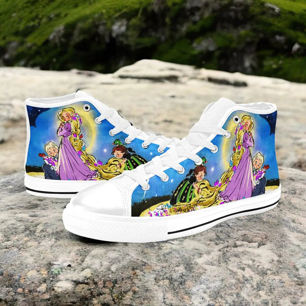 Tangled Princess Rapunzel Custom High Top Sneakers Shoes