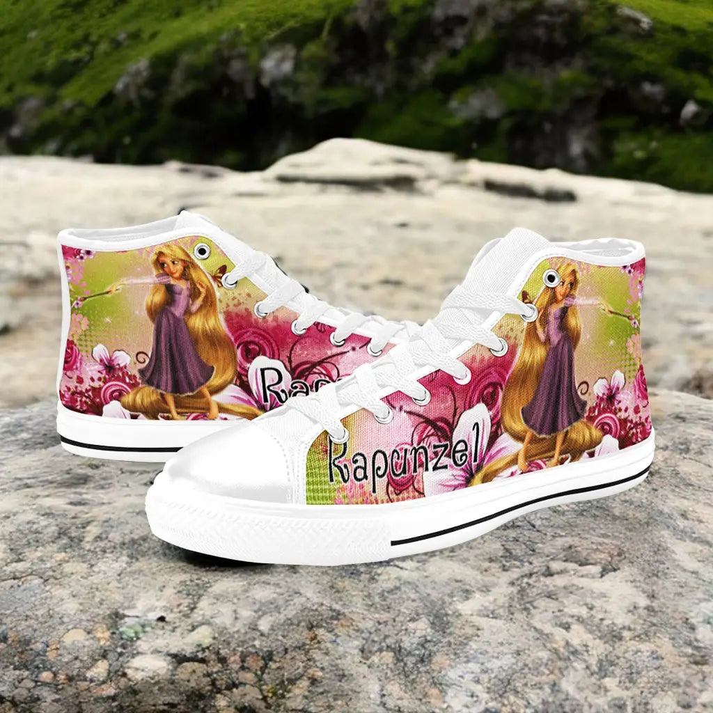 Tangled Princess Rapunzel Custom High Top Sneakers Shoes