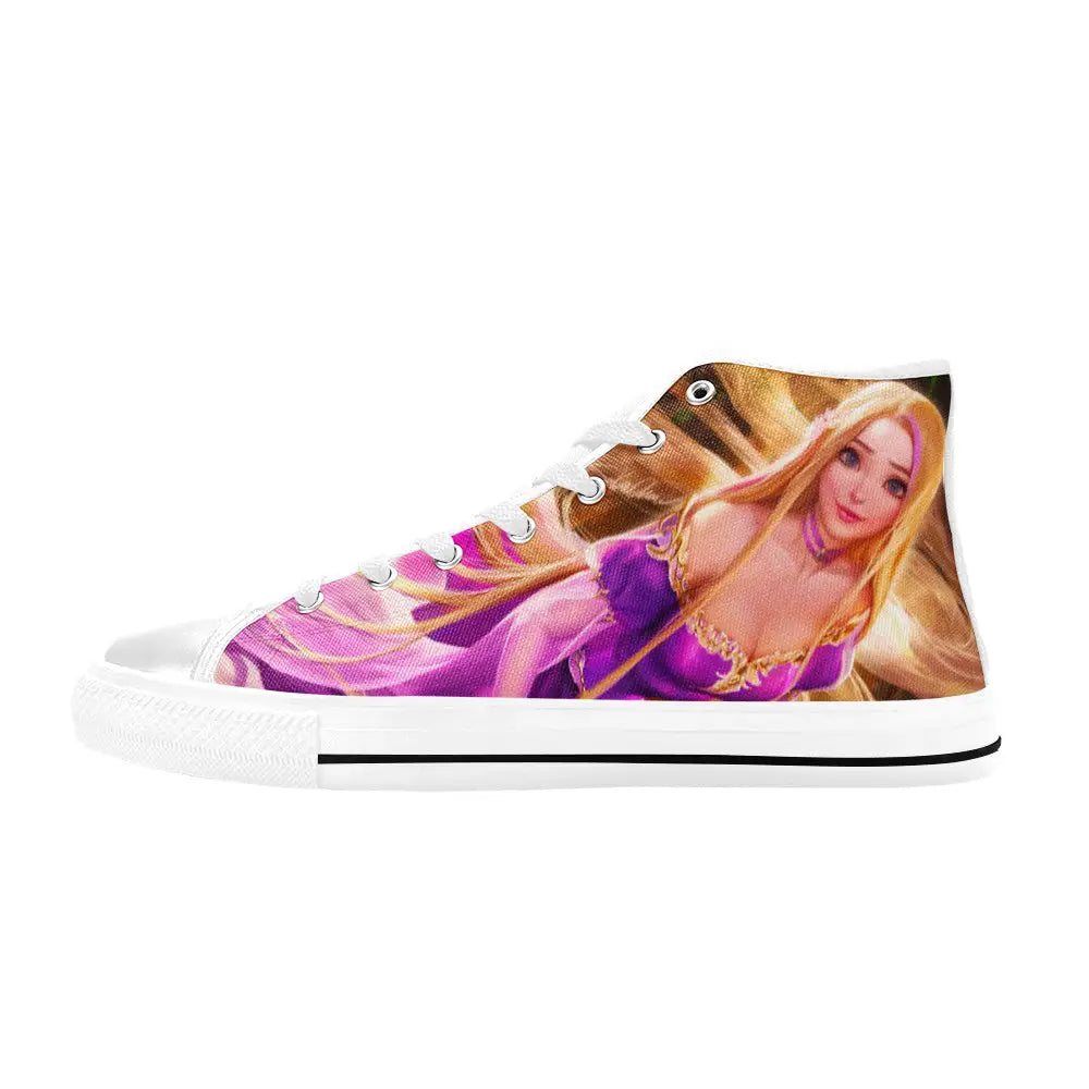 Tangled Princess Rapunzel Custom High Top Sneakers Shoes