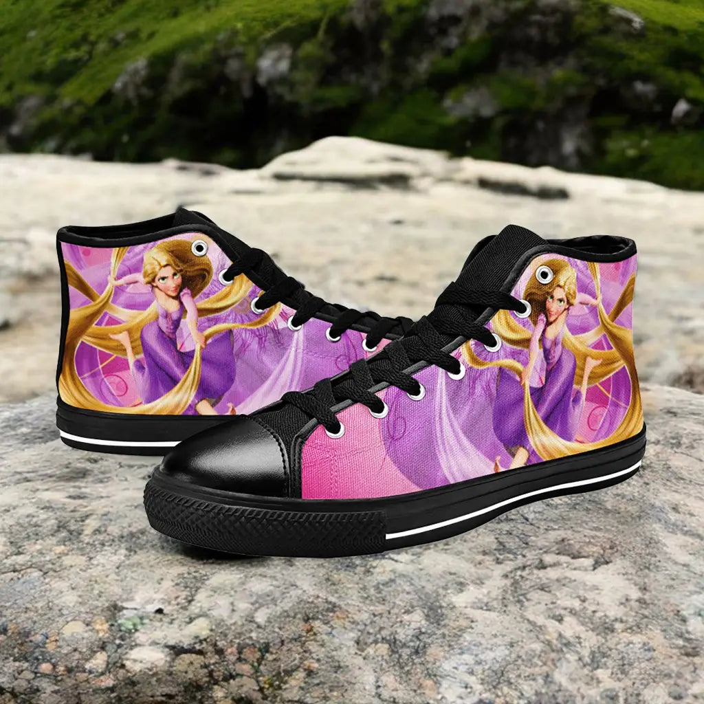 Tangled Princess Rapunzel Custom High Top Sneakers Shoes