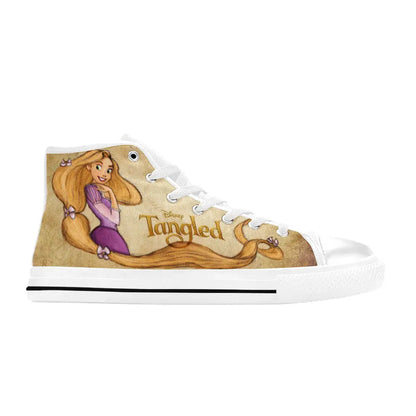 Tangled Princess Rapunzel Custom High Top Sneakers Shoes