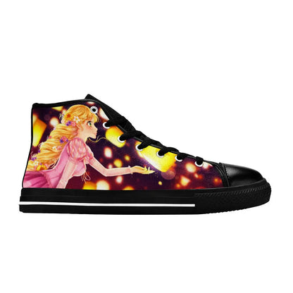 Tangled Princess Rapunzel Custom High Top Sneakers Shoes