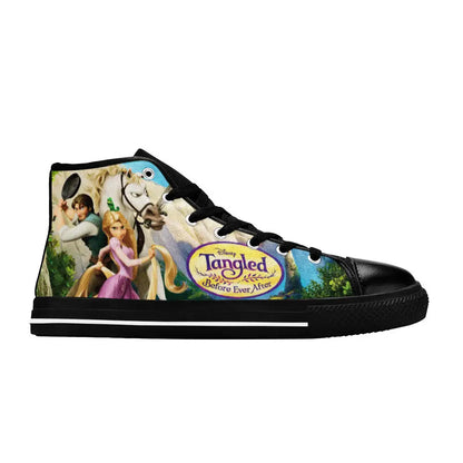 Tangled Princess Rapunzel Custom High Top Sneakers Shoes