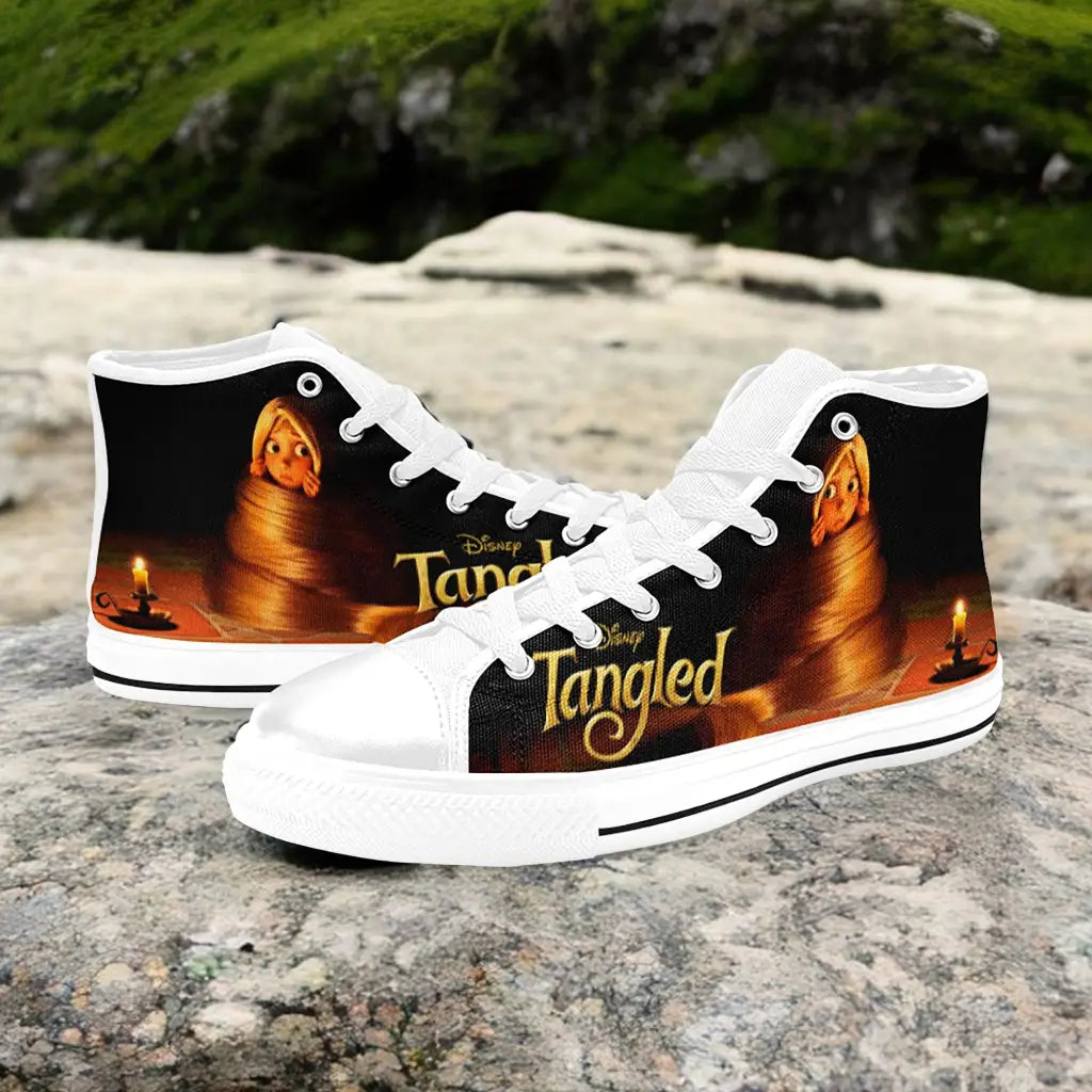 Tangled Princess Rapunzel Custom High Top Sneakers Shoes