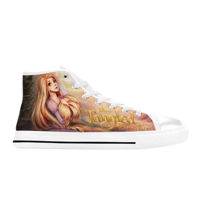 Tangled Princess Rapunzel Custom High Top Sneakers Shoes