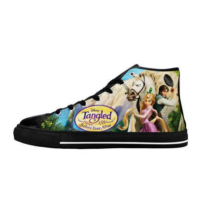 Tangled Princess Rapunzel Custom High Top Sneakers Shoes