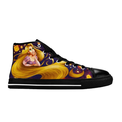 Tangled Princess Rapunzel Custom High Top Sneakers Shoes