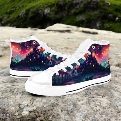 Tangled Princess Rapunzel Custom High Top Sneakers Shoes