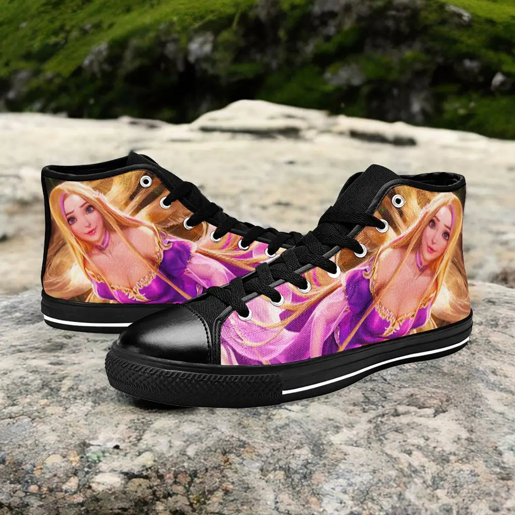 Tangled Princess Rapunzel Custom High Top Sneakers Shoes