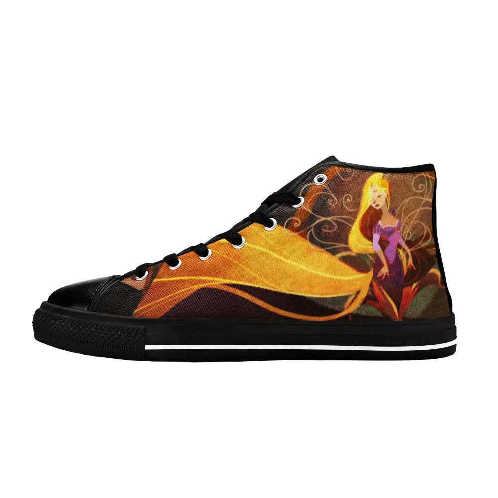 Tangled Princess Rapunzel Custom High Top Sneakers Shoes