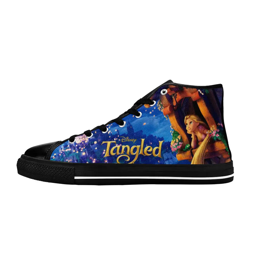 Tangled Princess Rapunzel Custom High Top Sneakers Shoes