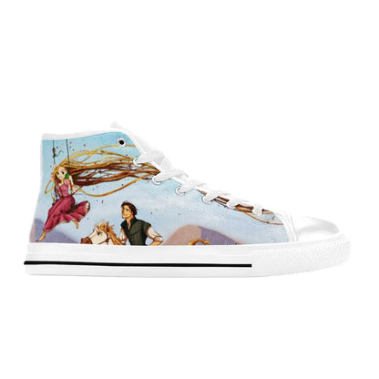 Tangled Princess Rapunzel Custom High Top Sneakers Shoes