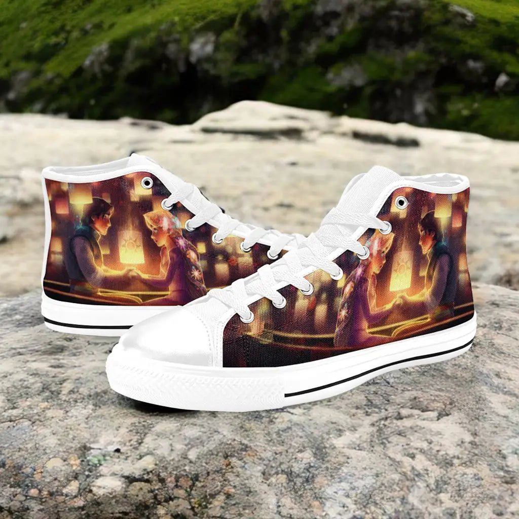 Tangled Princess Rapunzel Custom High Top Sneakers Shoes