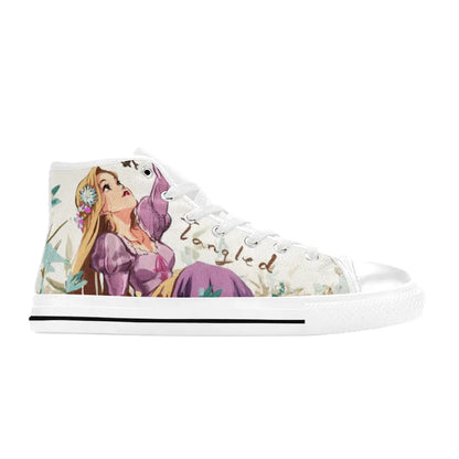 Tangled Princess Rapunzel Custom High Top Sneakers Shoes