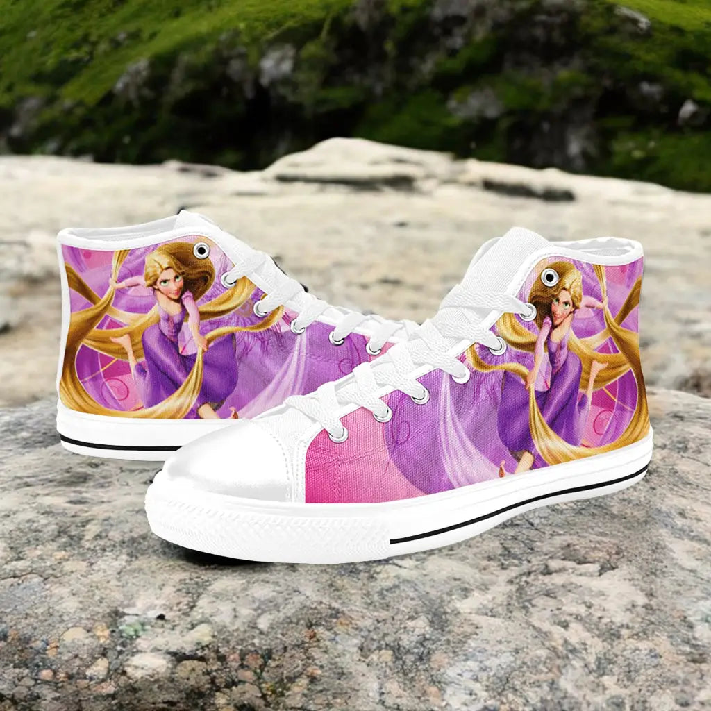 Tangled Princess Rapunzel Custom High Top Sneakers Shoes