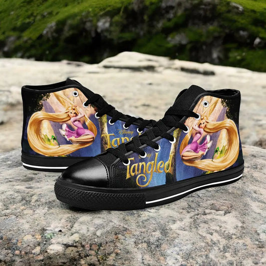 Tangled Princess Rapunzel Custom High Top Sneakers Shoes