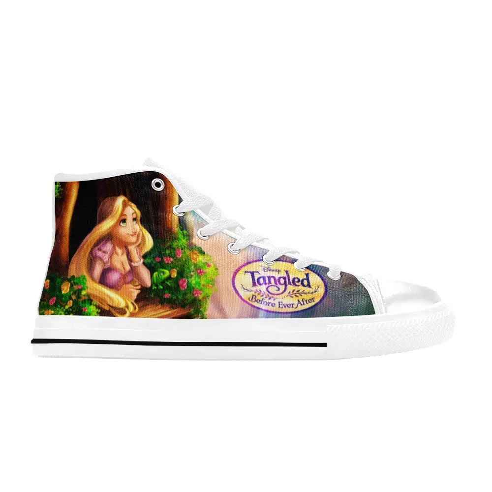 Tangled Princess Rapunzel Custom High Top Sneakers Shoes