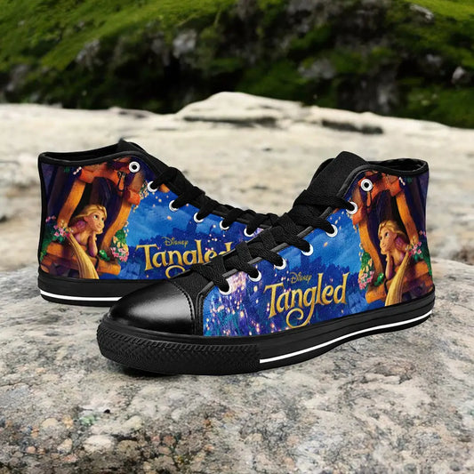 Tangled Princess Rapunzel Custom High Top Sneakers Shoes