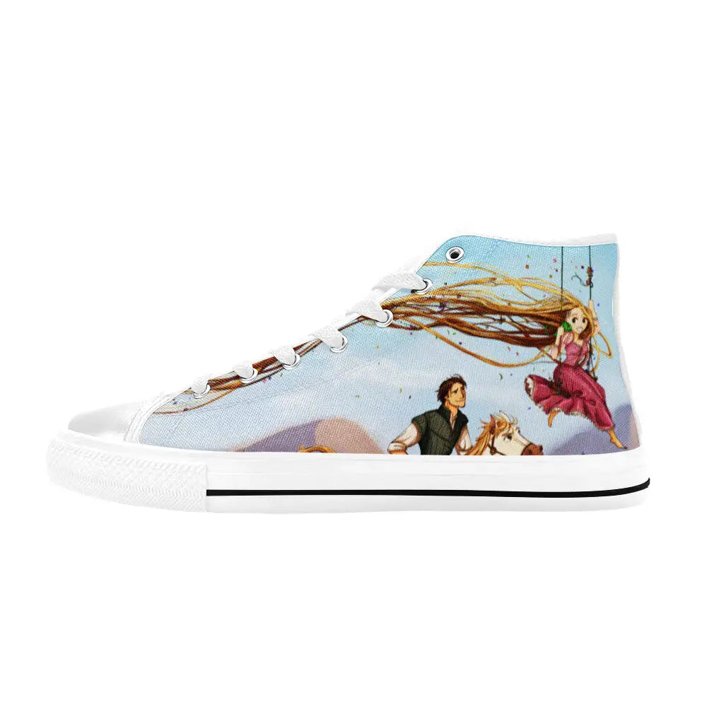 Tangled Princess Rapunzel Custom High Top Sneakers Shoes