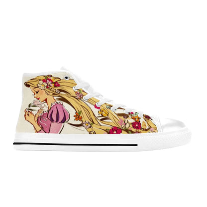 Tangled Princess Rapunzel Custom High Top Sneakers Shoes