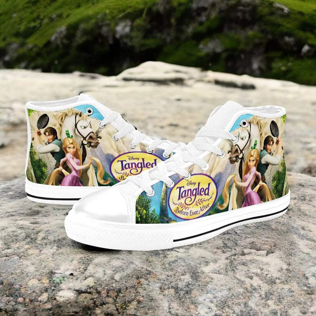 Tangled Princess Rapunzel Custom High Top Sneakers Shoes