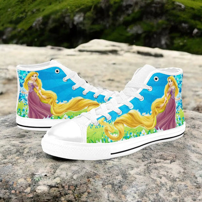 Tangled Princess Rapunzel Custom High Top Sneakers Shoes