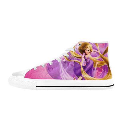 Tangled Princess Rapunzel Custom High Top Sneakers Shoes