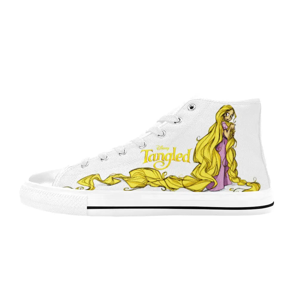 Tangled Princess Rapunzel Custom High Top Sneakers Shoes