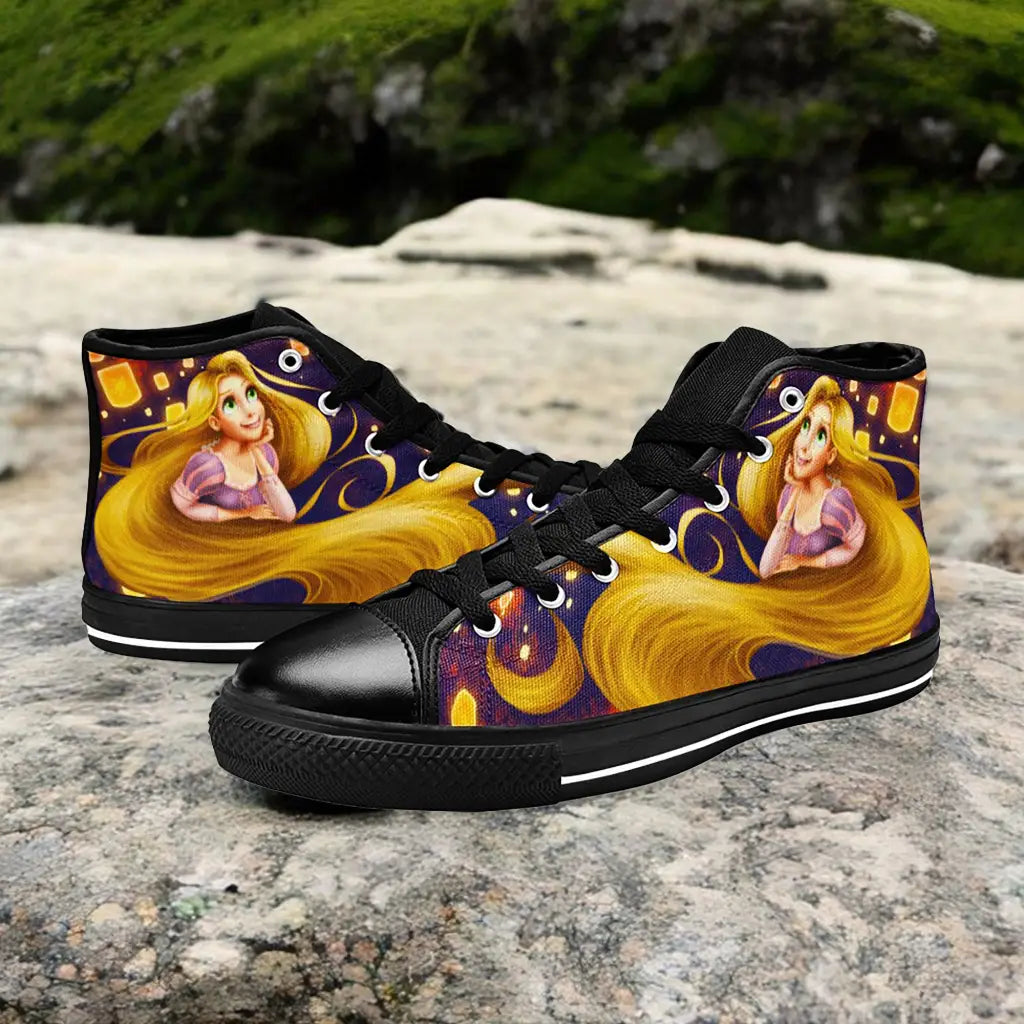 Tangled Princess Rapunzel Custom High Top Sneakers Shoes