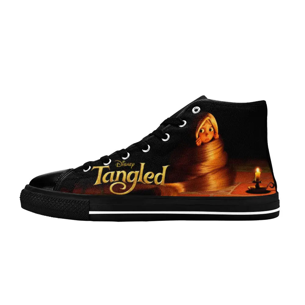 Tangled Princess Rapunzel Custom High Top Sneakers Shoes