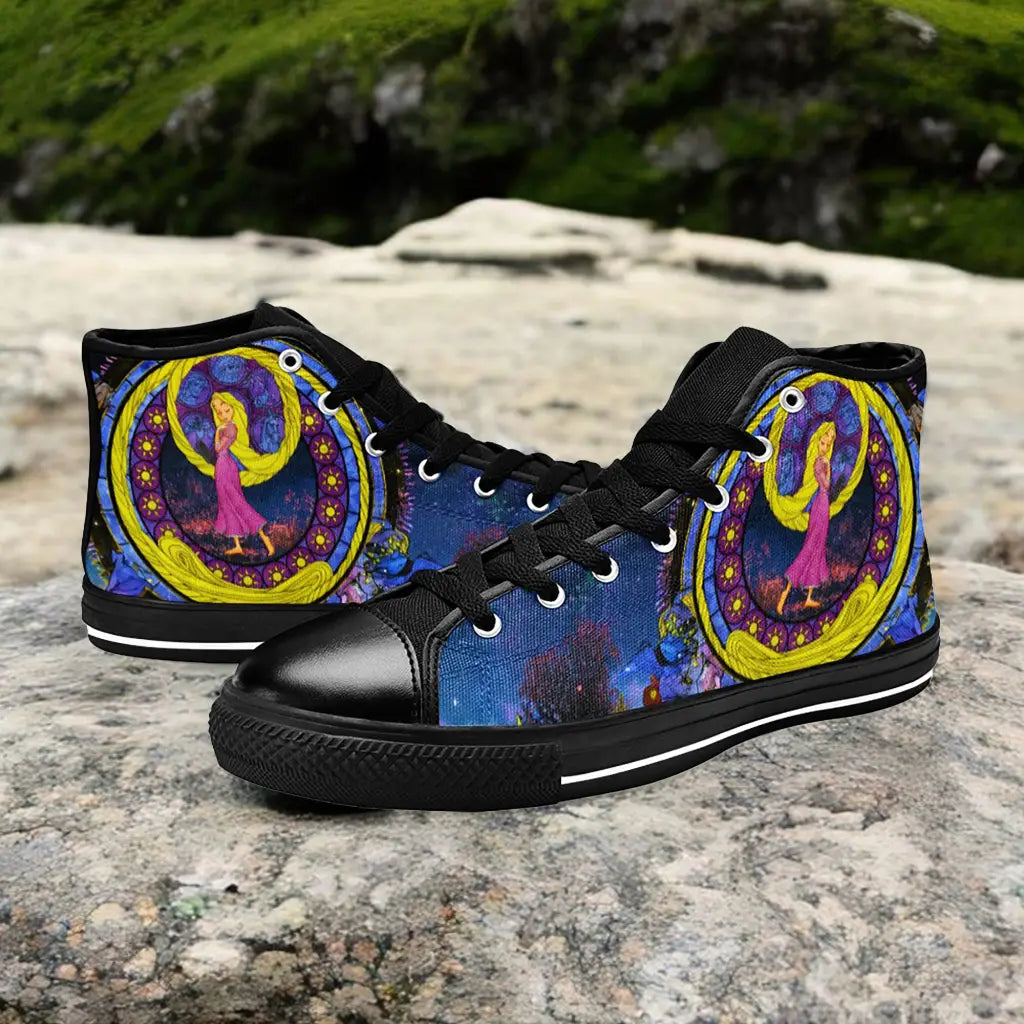 Tangled Princess Rapunzel Custom High Top Sneakers Shoes