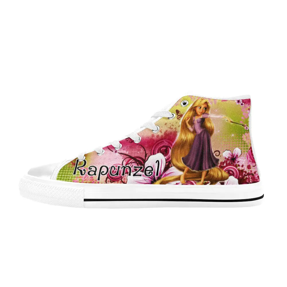 Tangled Princess Rapunzel Custom High Top Sneakers Shoes