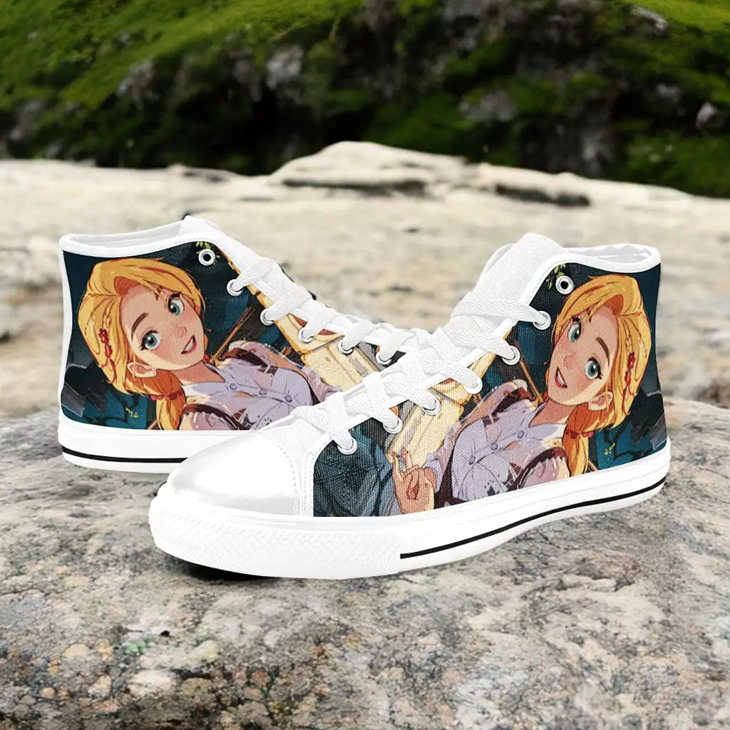 Tangled Princess Rapunzel Custom High Top Sneakers Shoes