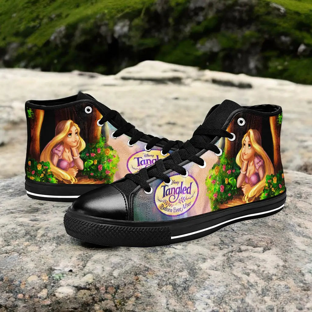 Tangled Princess Rapunzel Custom High Top Sneakers Shoes