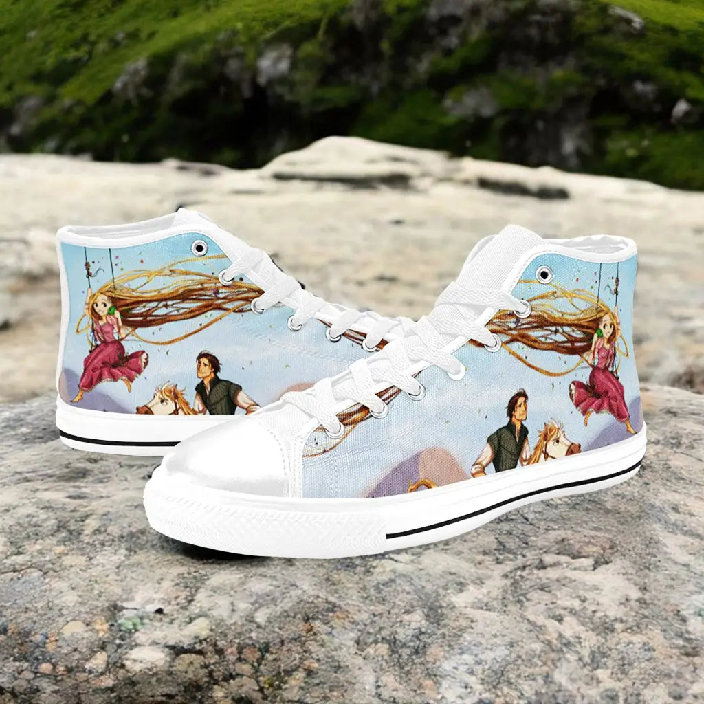 Tangled Princess Rapunzel Custom High Top Sneakers Shoes