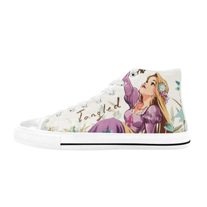 Tangled Princess Rapunzel Custom High Top Sneakers Shoes