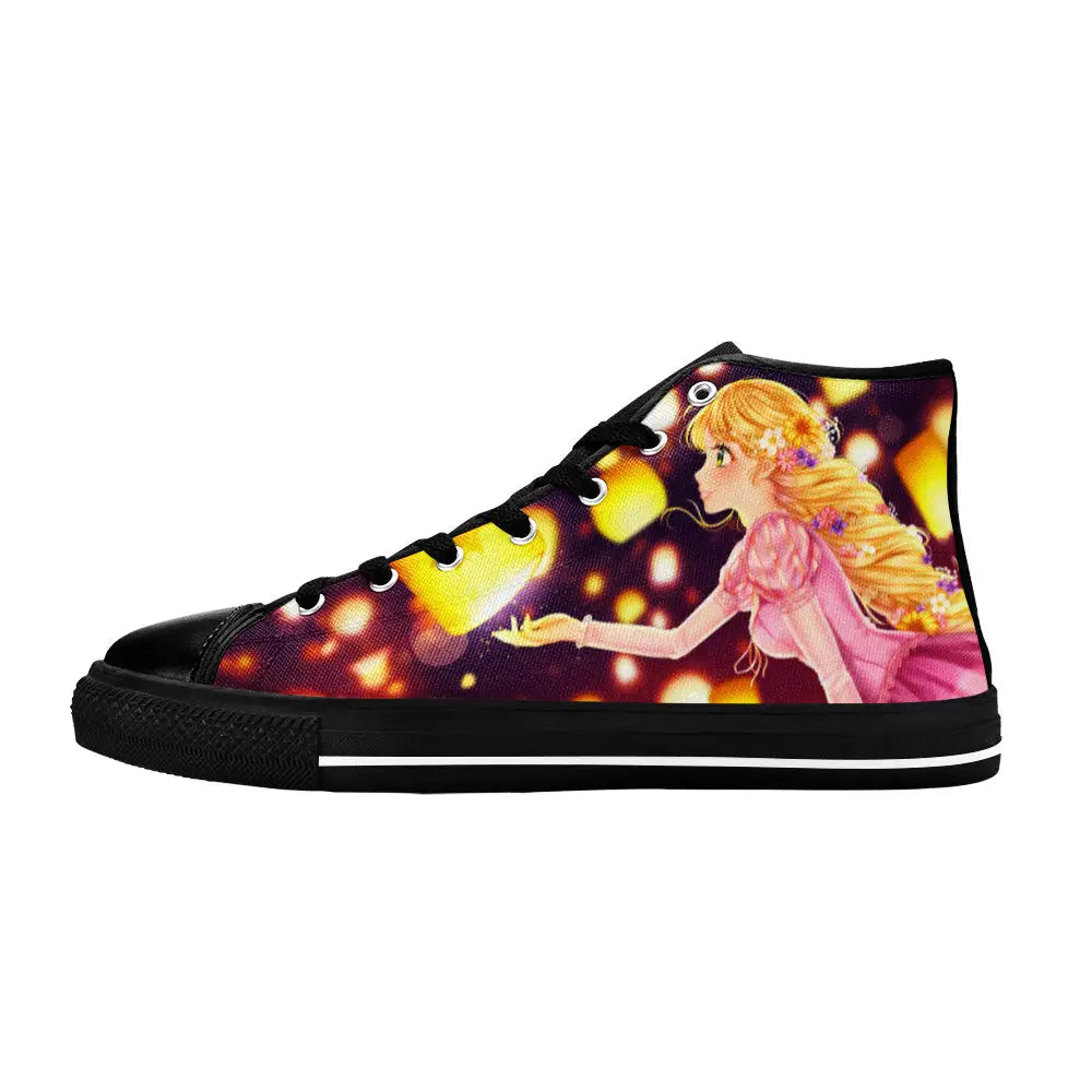 Tangled Princess Rapunzel Custom High Top Sneakers Shoes