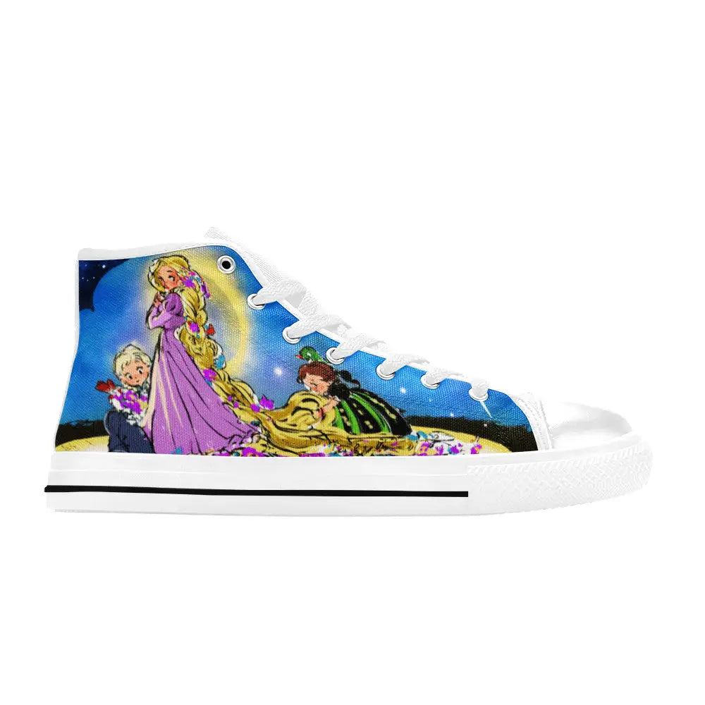 Tangled Princess Rapunzel Custom High Top Sneakers Shoes