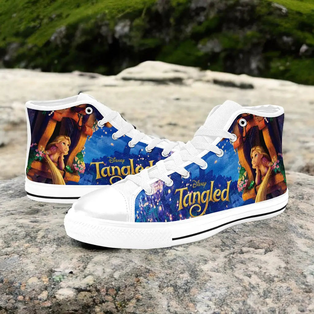 Tangled Princess Rapunzel Custom High Top Sneakers Shoes